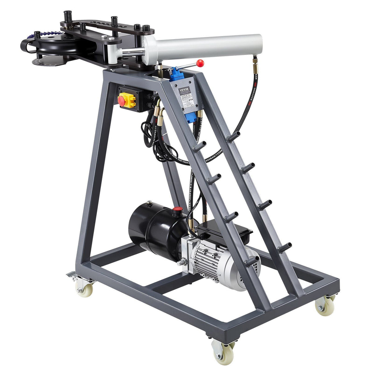 750W Electric Tube Bending Machine, Hydraulic Pipe Bender with 6L Cylinder, Heavy-Duty Tubing Forming Tool, DOBA-TB750
