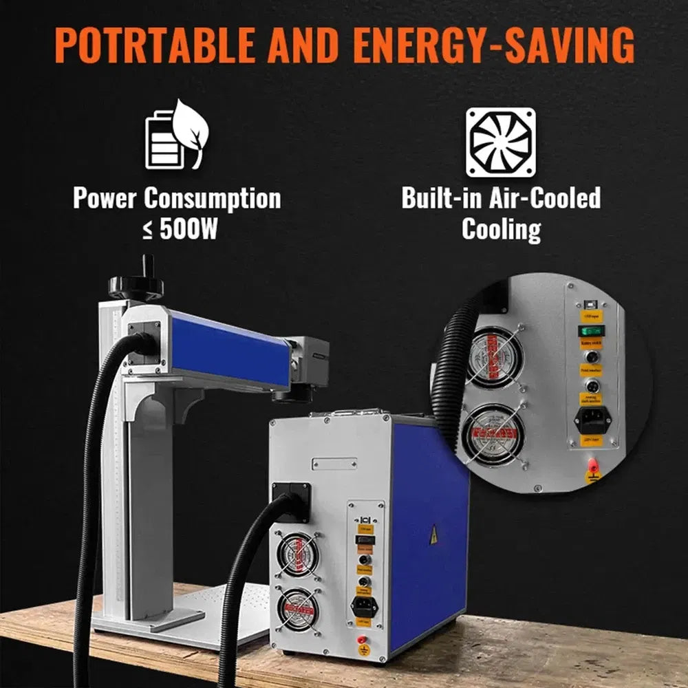 50W Fiber Laser Marking Machine 7.9" x 7.9" Metal Engraver with EZCAD, DOBA-FL5079