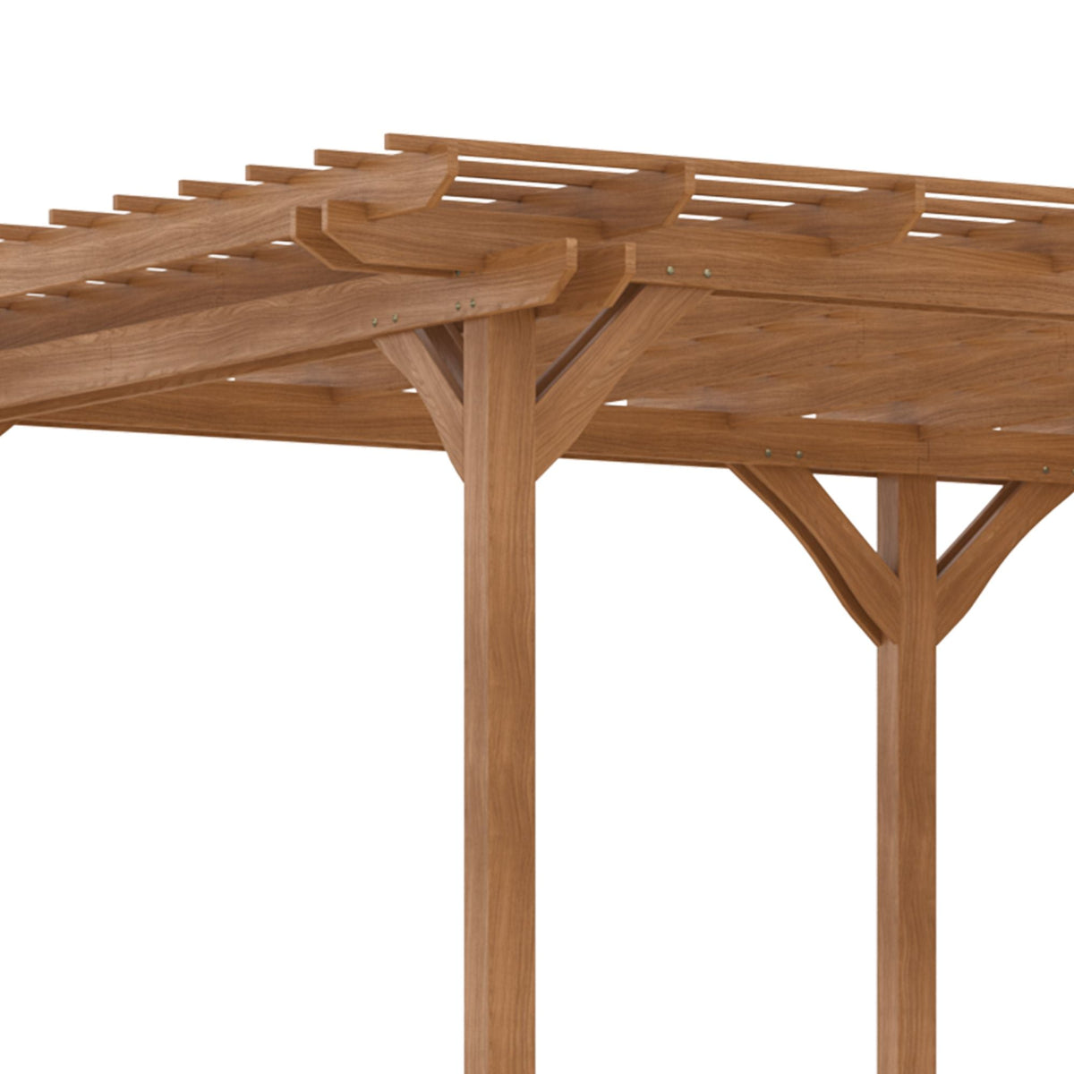 20' x 12' Wooden Pergola Gazebo with Grape Trellis Design for Garden & Patio, DOBA-WPG2012