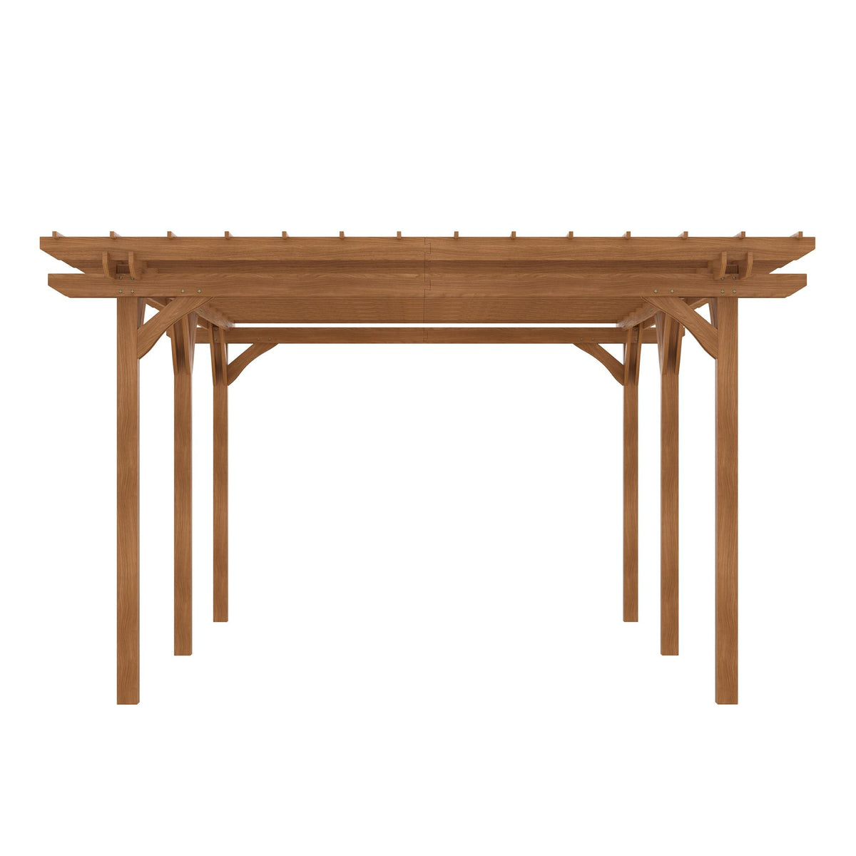 20' x 12' Wooden Pergola Gazebo with Grape Trellis Design for Garden & Patio, DOBA-WPG2012