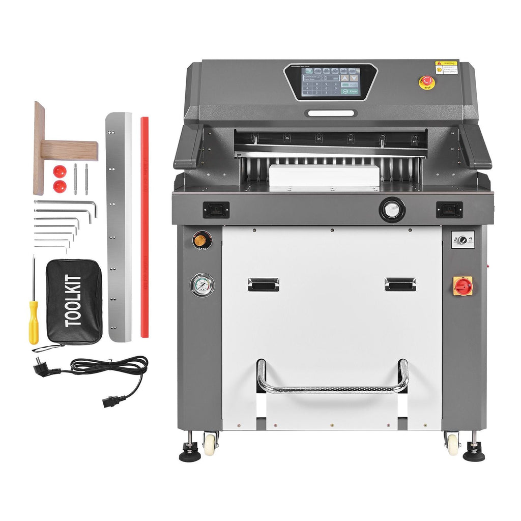 Electric Paper Cutter, Metal Hydraulic Paper Cutter Machine, 26 inch Cutting Width, 3.94 inch Cutting Thickness, Large Size Electric Guillotine Trimmer with Infrared Function and Spare Blade
