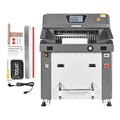 Electric Paper Cutter, Metal Hydraulic Paper Cutter Machine, 26 inch Cutting Width, 3.94 inch Cutting Thickness, Large Size Electric Guillotine Trimmer with Infrared Function and Spare Blade