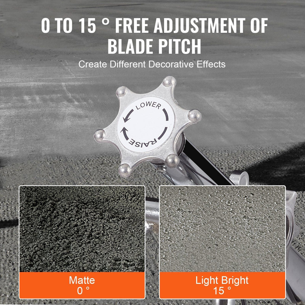 46" Walk-Behind Power Trowel, 14HP Gas-Powered Cement Finishing Machine with Float Pan Blade, DOBA-PT46