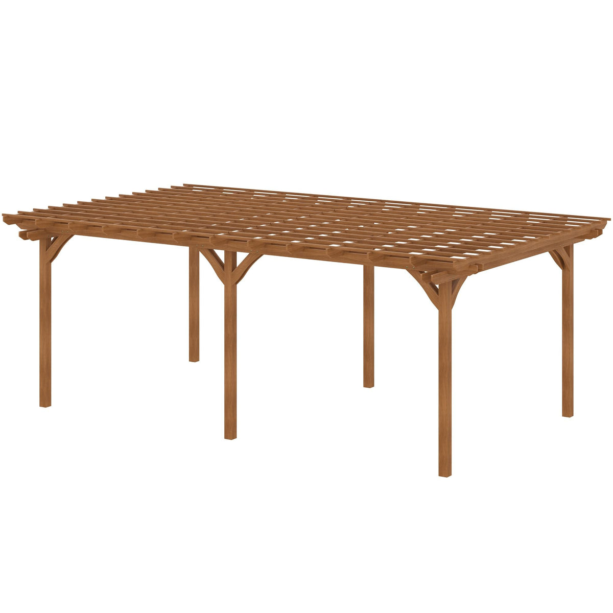 20' x 12' Wooden Pergola Gazebo with Grape Trellis Design for Garden & Patio, DOBA-WPG2012
