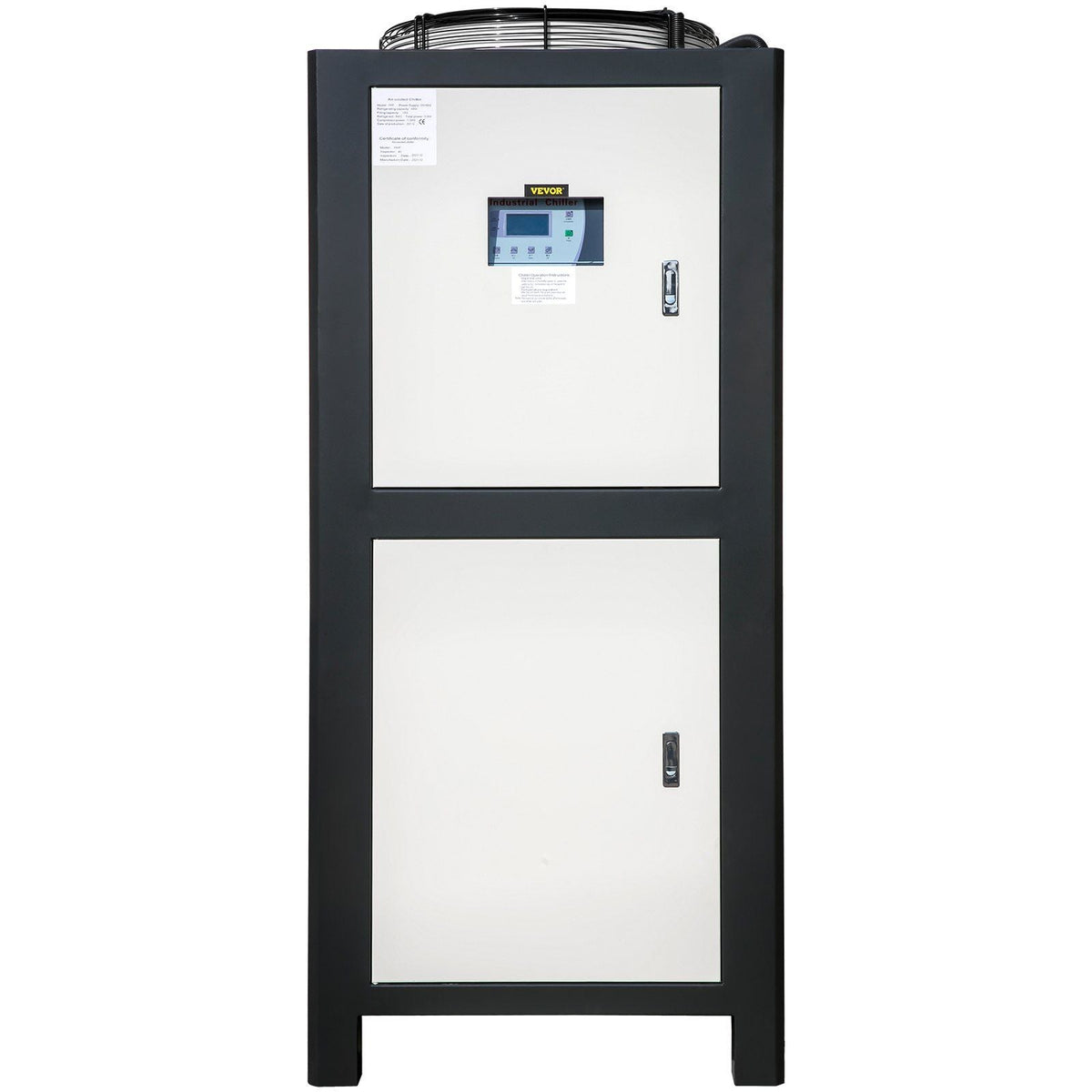 15 Ton Industrial Water Chiller, 15HP Air-Cooled System, Finned Condenser with Micro-Computer Control, Stainless Steel Water Tank, DOBA-WC15