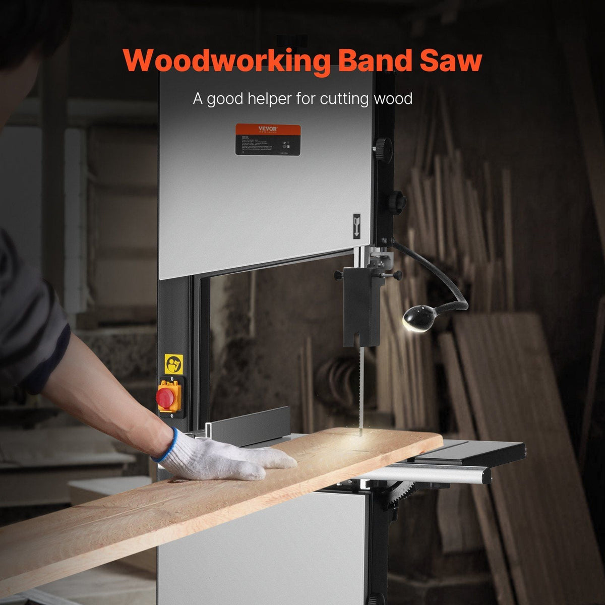 13.39" Woodworking Bandsaw, 1100W (1.5 HP) Benchtop Saw, 440–846 RPM Variable Speed, Precision Cutting for Woodworking, DOBA-BS1339