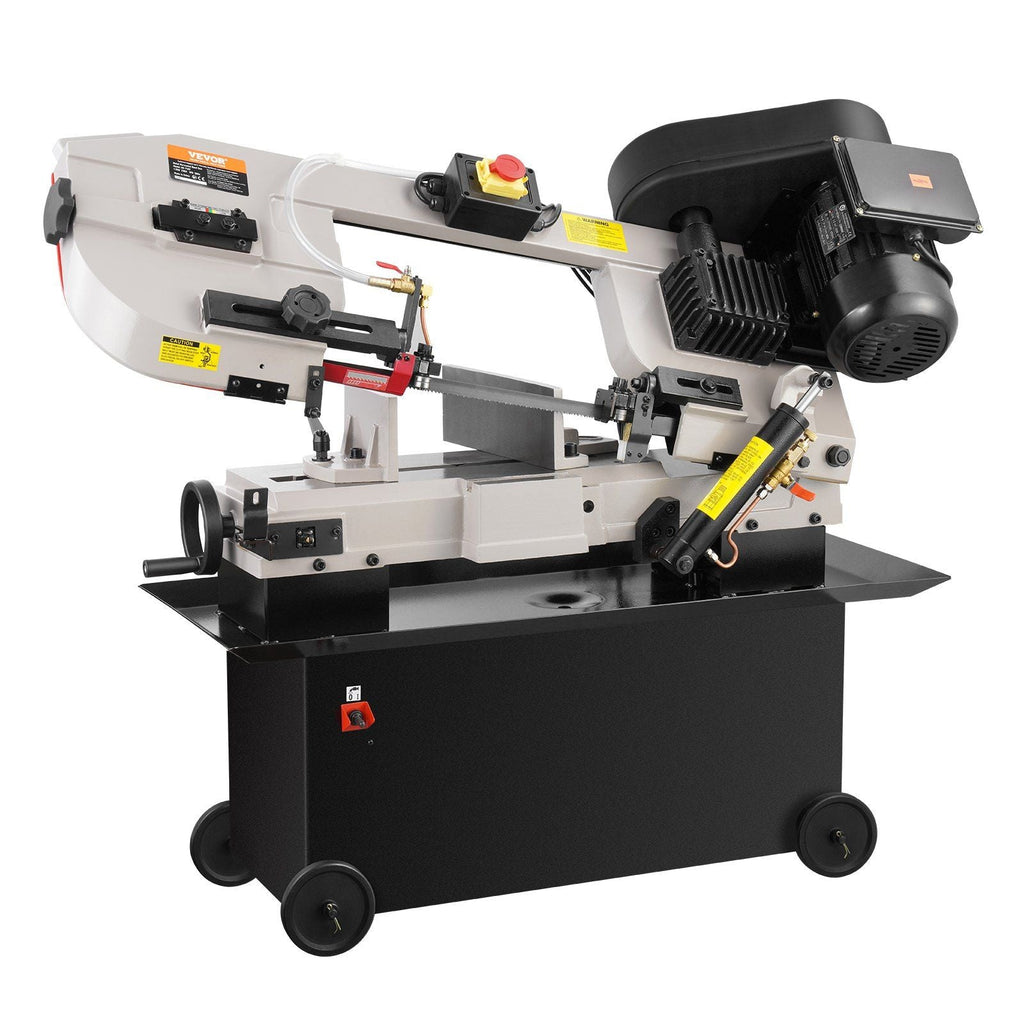 VEVOR Metal Horizontal Band Saw, 7 x 12 in Rectangular Cutting Capacity, 110/220V Metal Vertical Cutting Bandsaw with 1.1 kW Motor, 0-45° Angle Adjustment, Variable Speed, for Metal, Wood, and Plastic