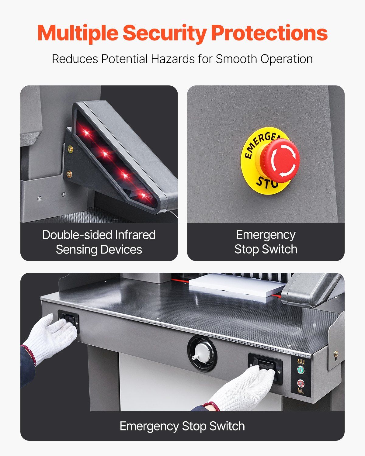 Electric Paper Cutter 20.3" (515mm) 1100W Guillotine with 7" Touchscreen, VEVOR, DOBA-PC203