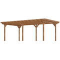 20' x 12' Wooden Pergola Gazebo with Grape Trellis Design for Garden & Patio, DOBA-WPG2012