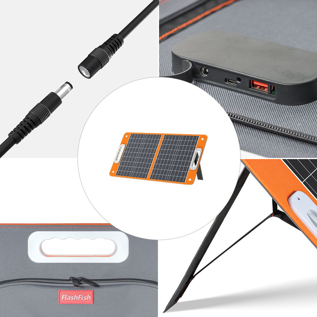 200W Portable Power Station 166Wh with 60W Solar Panel, FlashFish, DOBA-PS200W