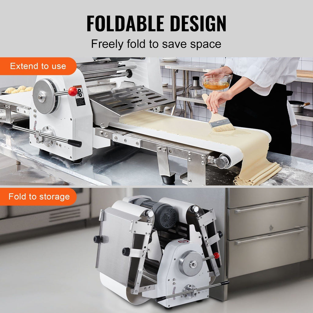 15.7" Commercial Electric Dough Sheeter, Dough Roller Pastry Press Machine for Bakeries & Restaurants, DOBA-DS157