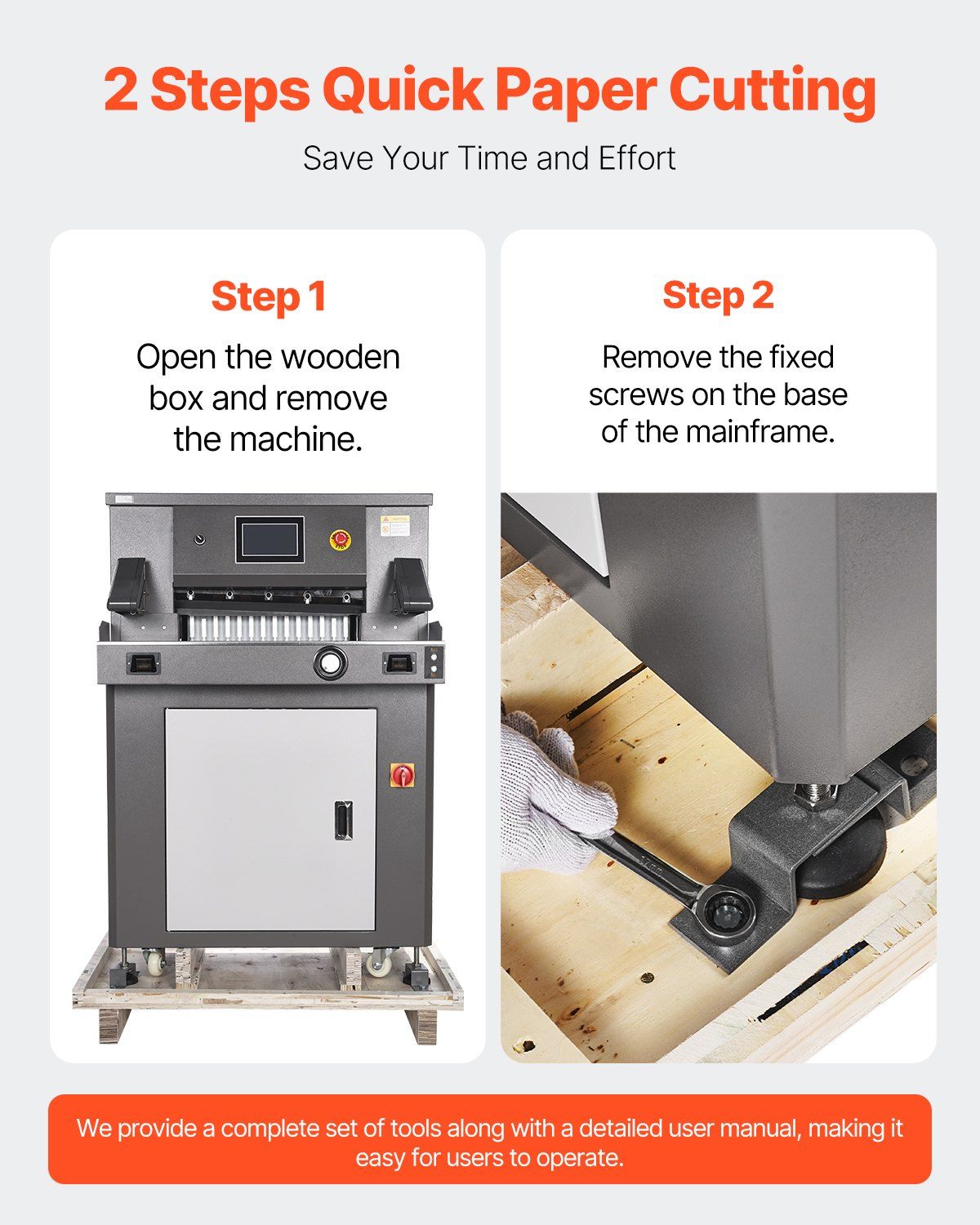 Electric Paper Cutter 20.3" (515mm) 1100W Guillotine with 7" Touchscreen, VEVOR, DOBA-PC203