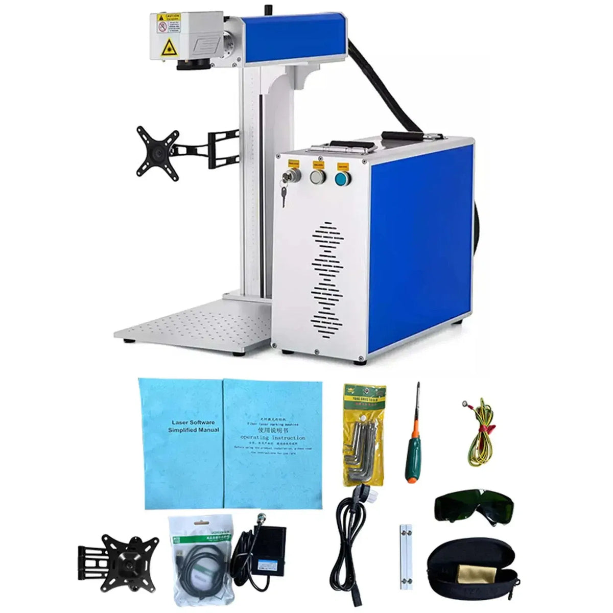 100W Fiber Laser Marking Machine 150 x 150mm JPT Source, Metal Engraver, DOBA-FL100