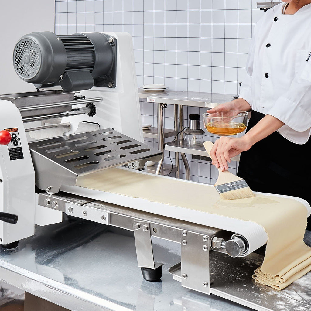 15.7" Commercial Electric Dough Sheeter, Dough Roller Pastry Press Machine for Bakeries & Restaurants, DOBA-DS157