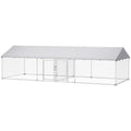 19.7' x 7.5' Two-Room Outdoor Dog Kennel with Roof & Secure Lock, PawHut, DOBA-DK20TR