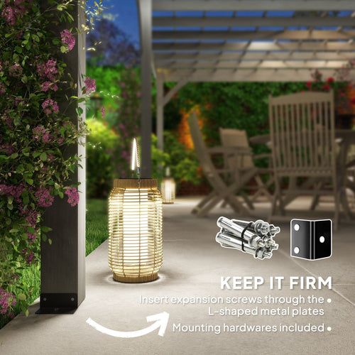 12' x 20' Wooden Pergola Gazebo with Grape Trellis & Concrete Anchors, Gray, DOBA-WPG1220