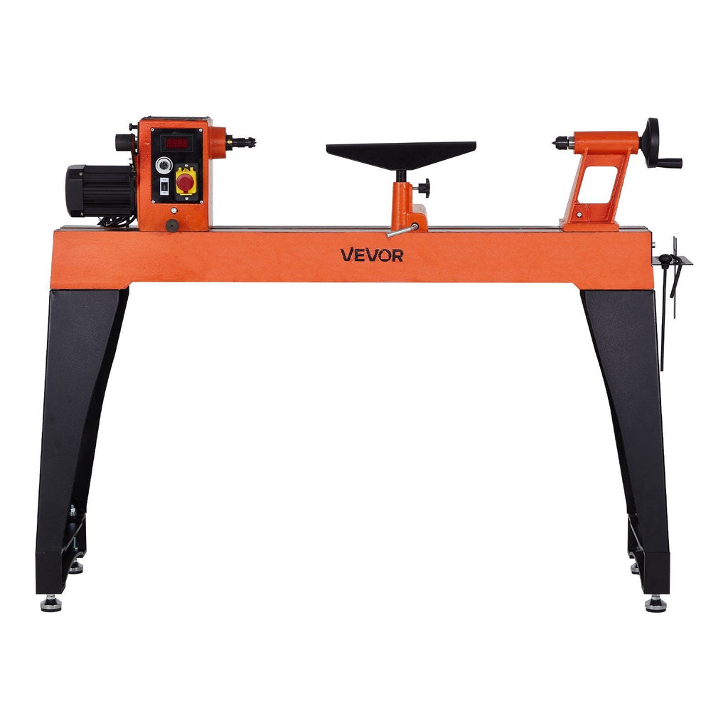 16" x 40" Woodworking Lathe, 1.5 HP Brushless Motor, 0–3200 RPM Variable Speed, Cast Iron Body with Tool Rest, DOBA-WL1640