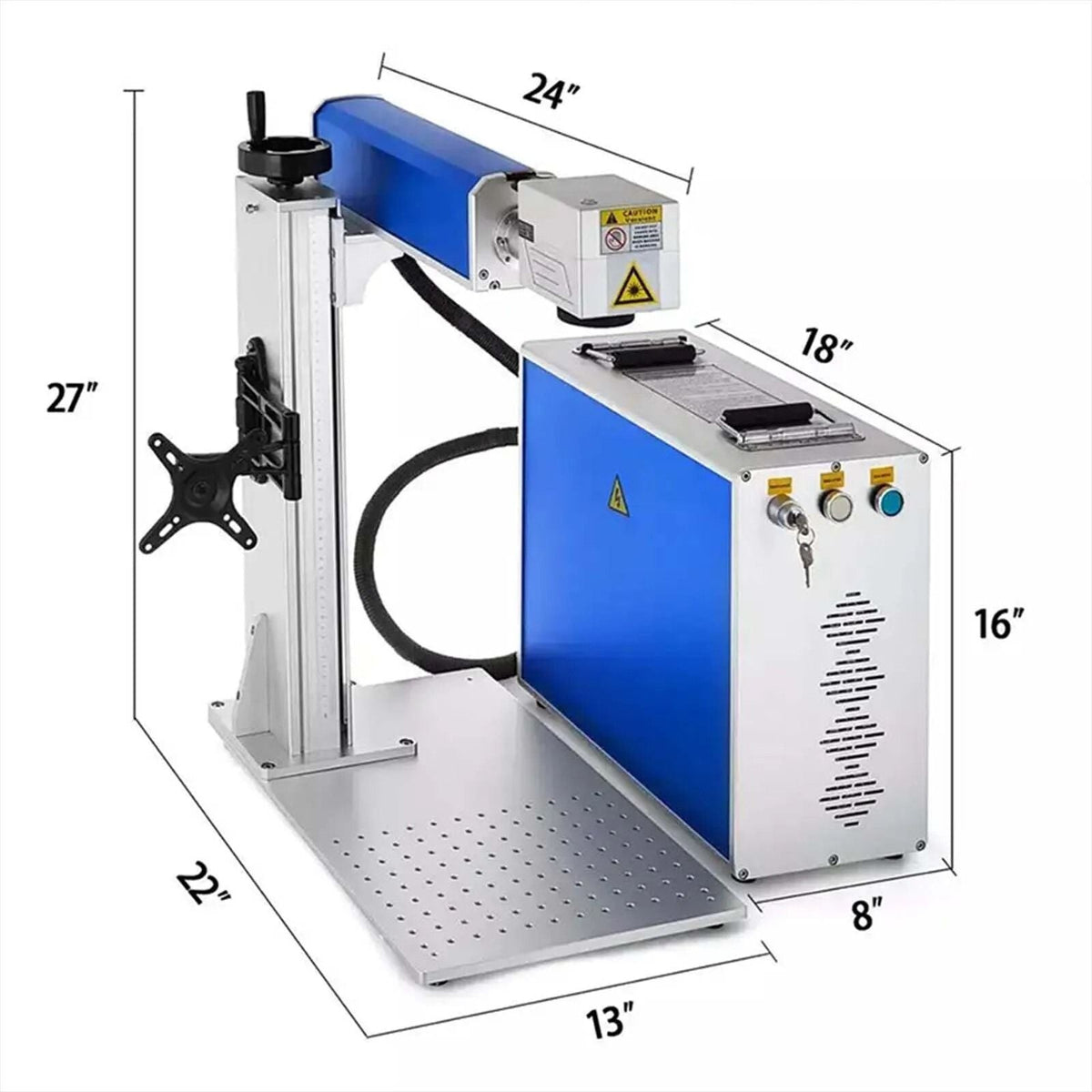 50W Fiber Laser Marking Machine Metal Engraver with Foot Switch, DOBA-FL50