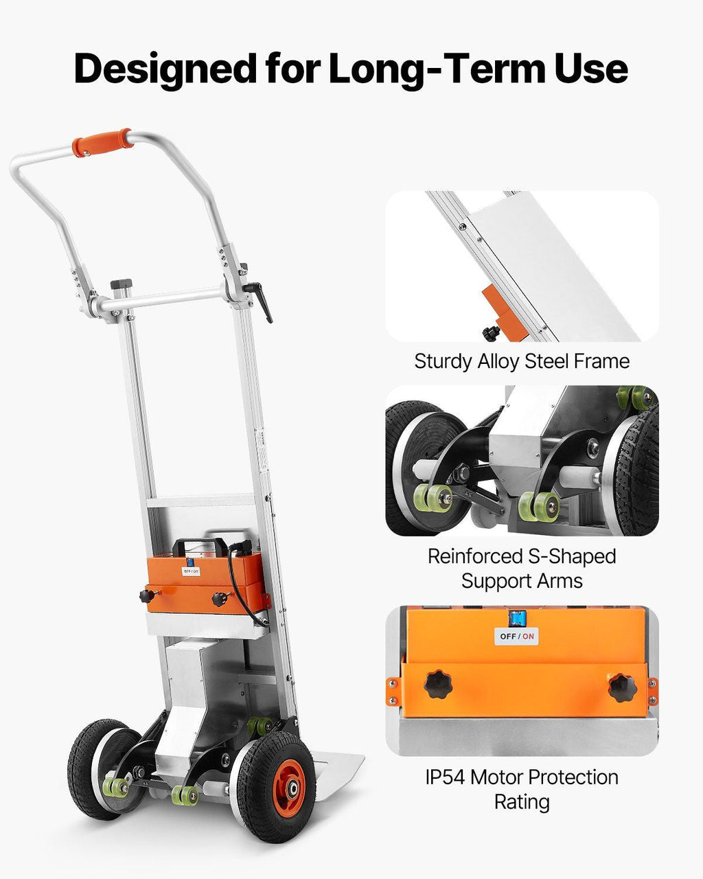 Electric Stair Climbing Dolly 440 lb Capacity with Rechargeable Battery, VEVOR, DOBA-ED440