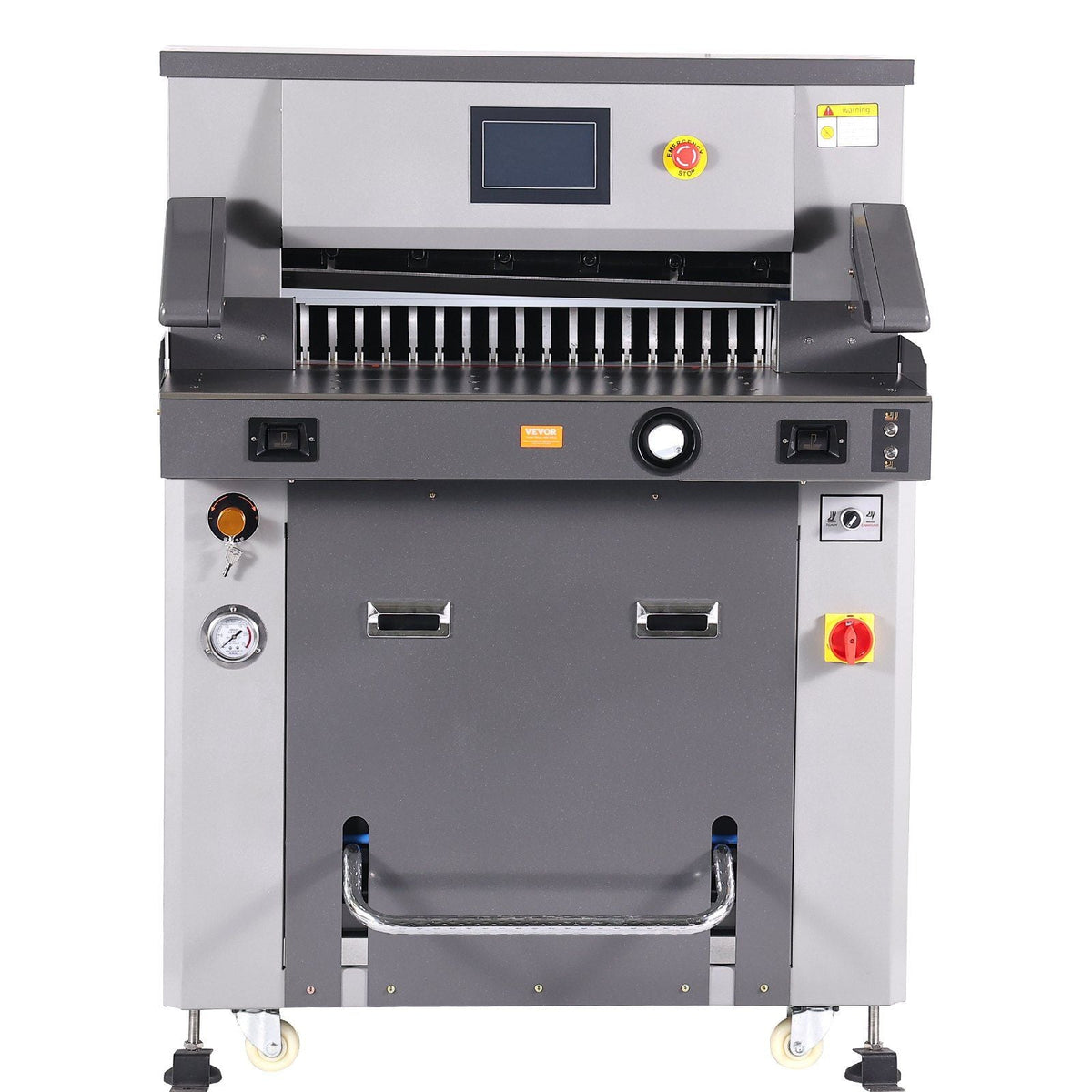 VEVOR Electric Hydraulic Paper Cutter, Heavy Duty Paper Cutter Machine 26" /660.4mm Cutting Width, 3.14"/80mm Cutting Thickness, Electric Paper Trimmer with 7" Touchscreen Numerical Control