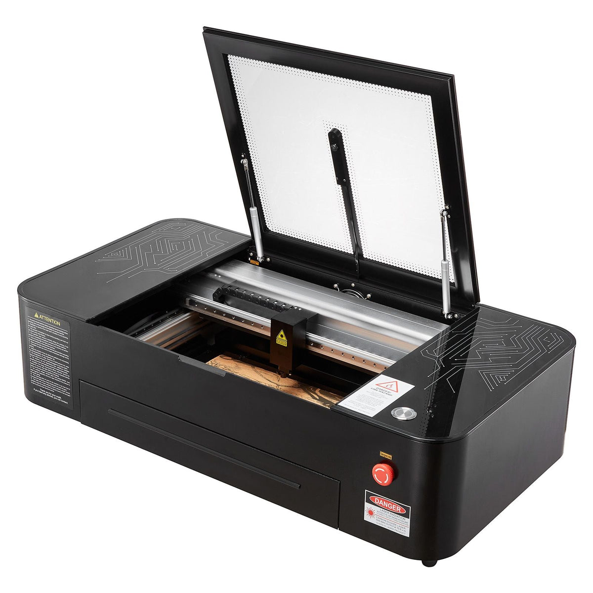 55W CO2 Laser Engraver, 20 x 12 in, Desktop CO2 Laser Engraver and Cutter Machine with 16MP Camera, Water Pump, Rotary Axis, Compatible with LightBurn CorelDRAW RDWorks, for Wood Acrylic Glass