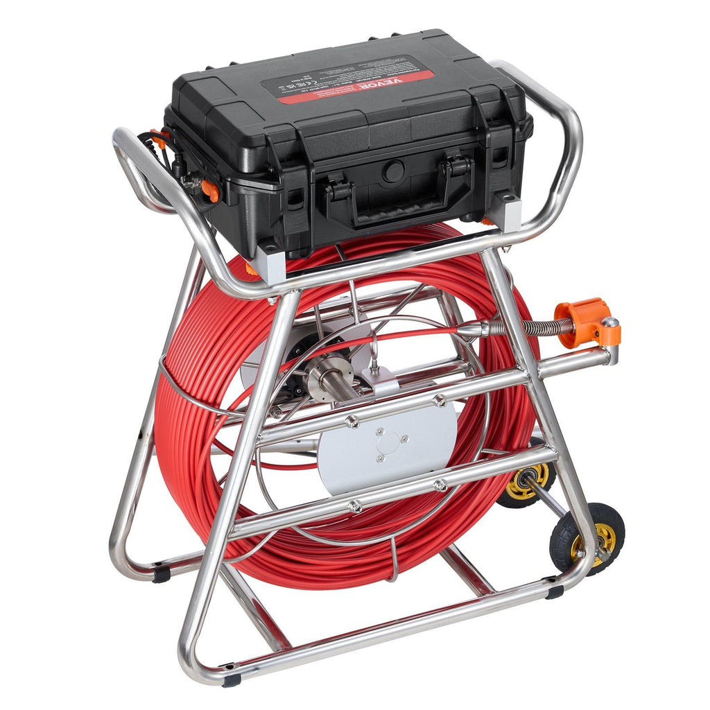 328 ft (100m) Sewer Camera, Self-Leveling Drain Inspection System, 10.1" Touchscreen Display, DOBA-SC100