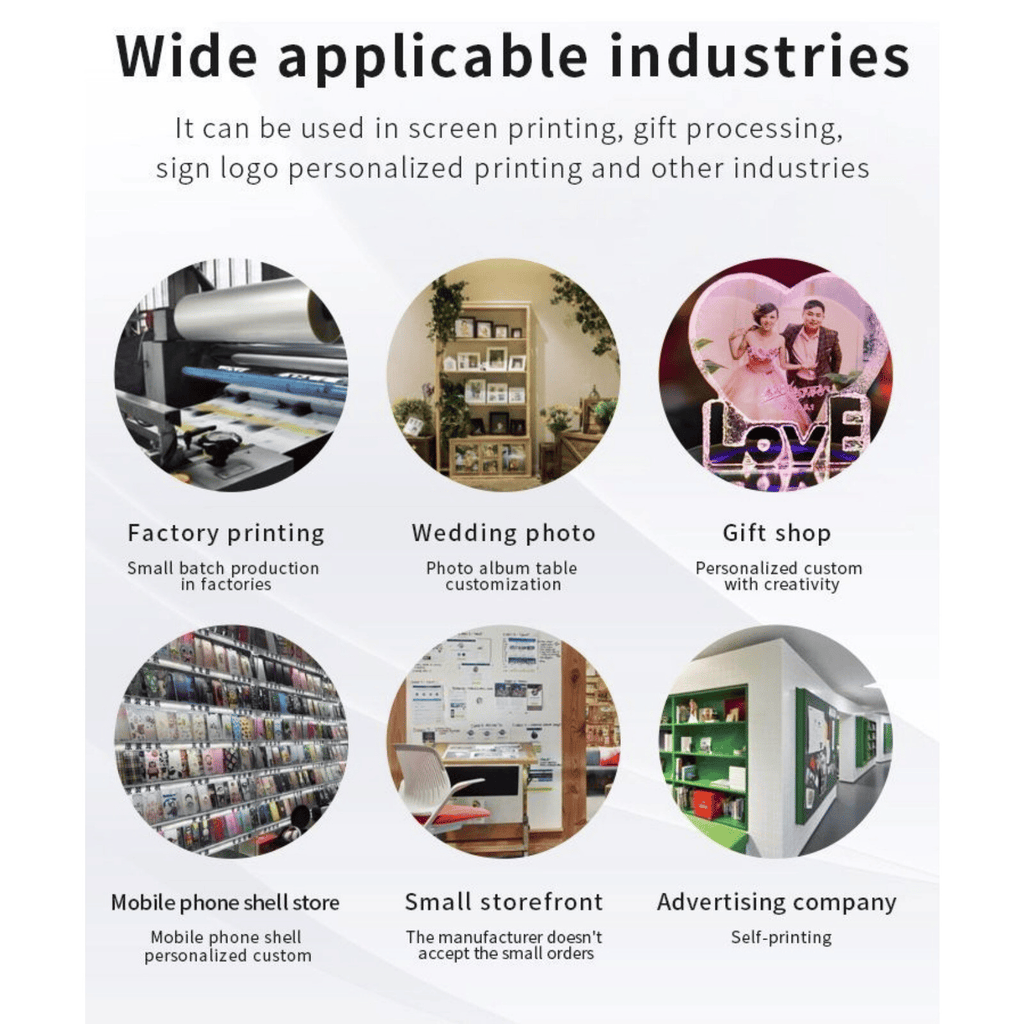 A4 UV Flatbed Printer with Infrared Height Sensor & 6-Color Ink System, DOBA-UVPA4