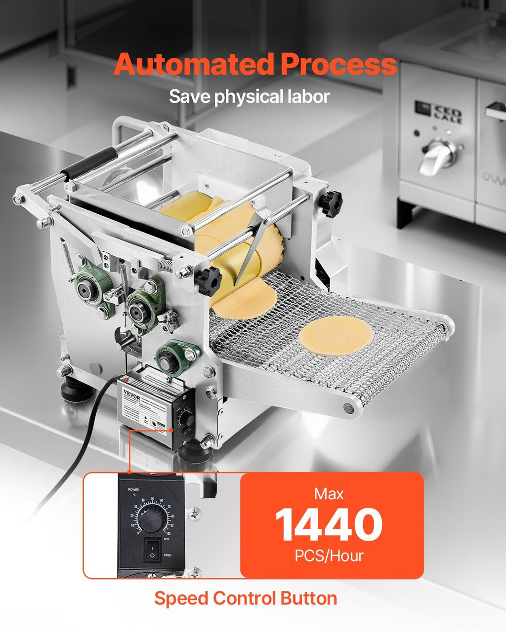 Electric Tortilla Maker, Automatic Corn Tortilla Machine, Dual Size 4" & 6" Cooking Plates, DOBA-TM46