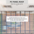 16.5' x 10' Wall-Mounted Aluminum Pergola Gazebo with Polycarbonate Hardtop, Gray, Outsunny, DOBA-PG16510