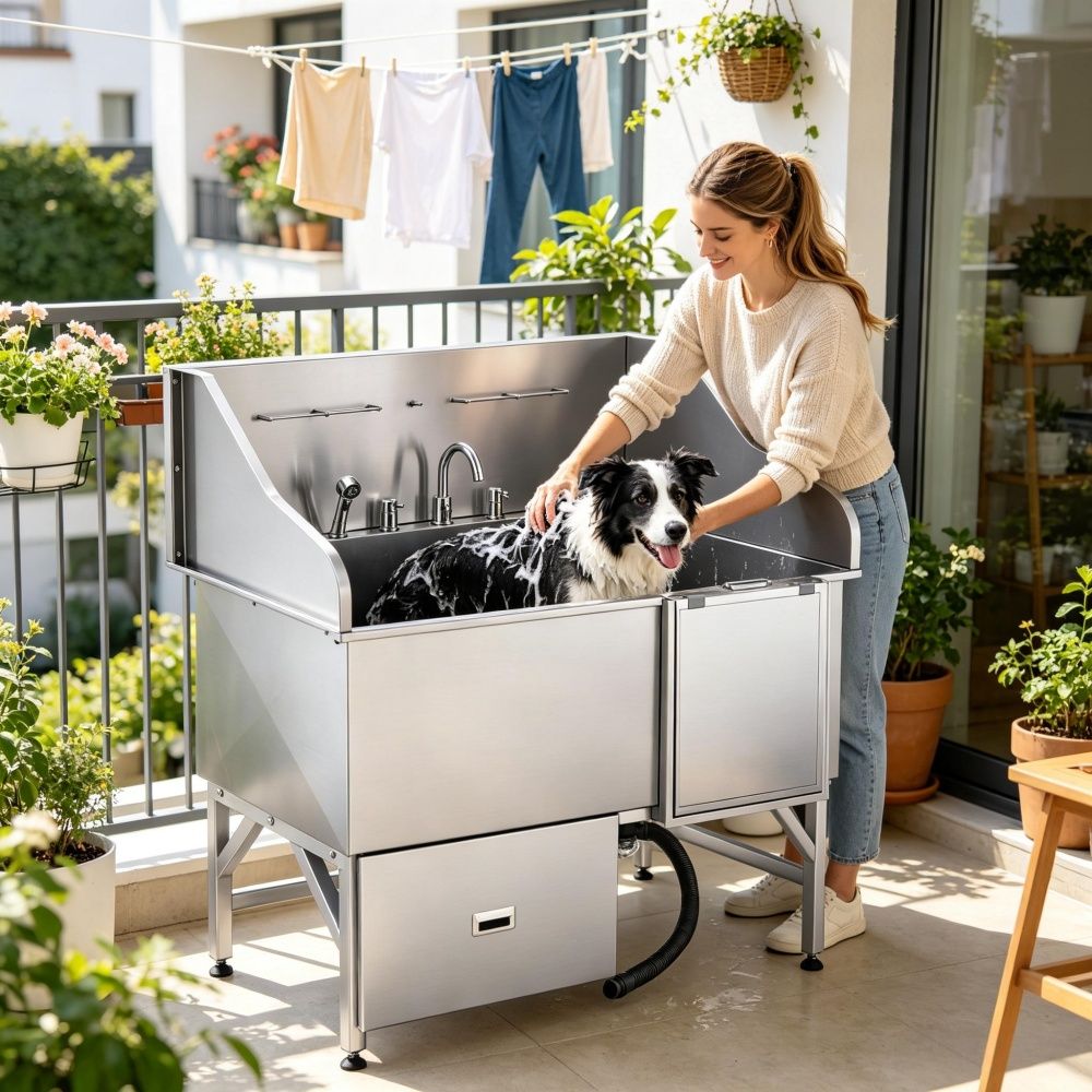 Stainless Steel Dog Washing Station