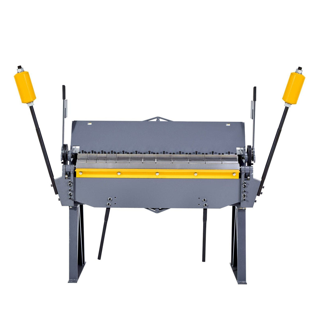 VEVOR Box and Pan Brake, 48 in Sheet Metal Bending Brake, 12-Gauge Mild Steel Capacity, 0-135 Degree Adjustable, Metal Bender Machine with 8 Fingers, Heavy-Duty Aluminum Folder for Precise Bending