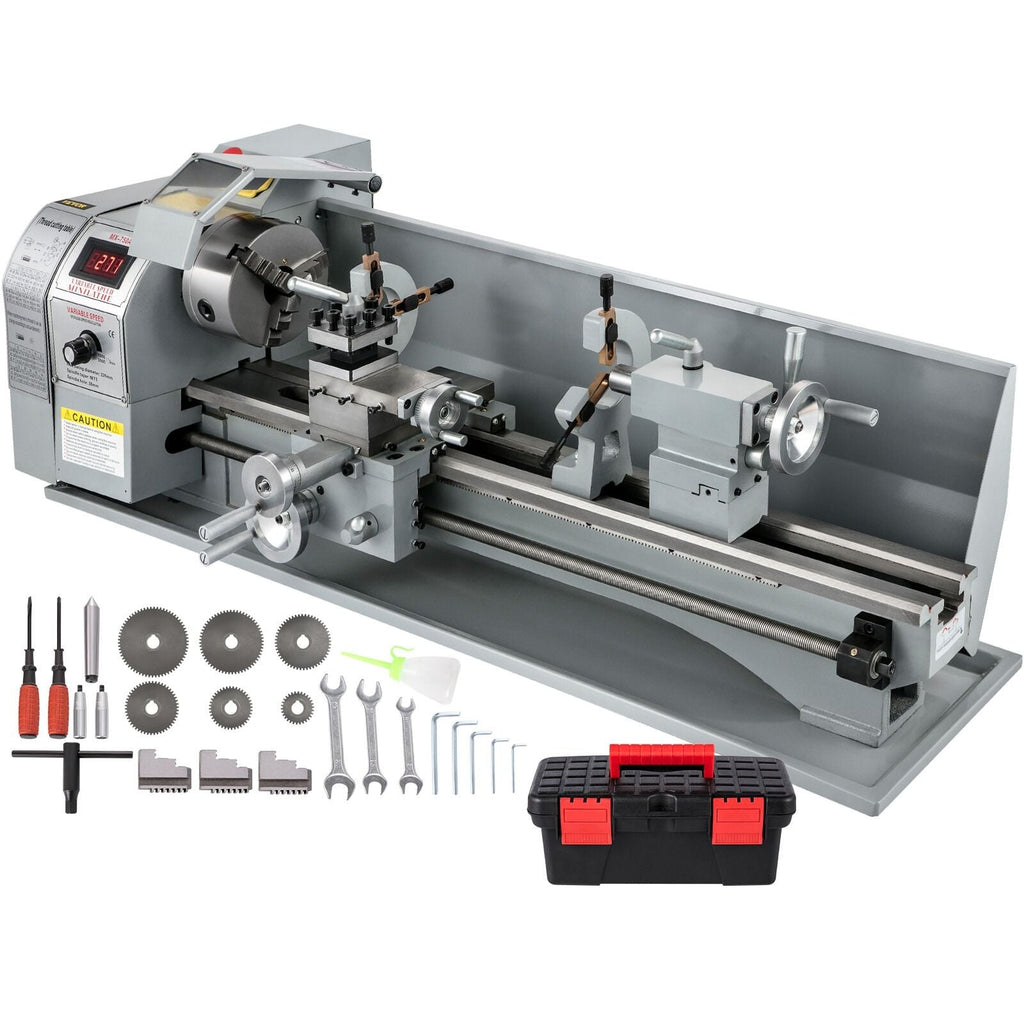 Mini Metal Lathe 8.7" x 29.5" 1100W Variable Speed 110V with Metal Gears, DOBA-ML8729