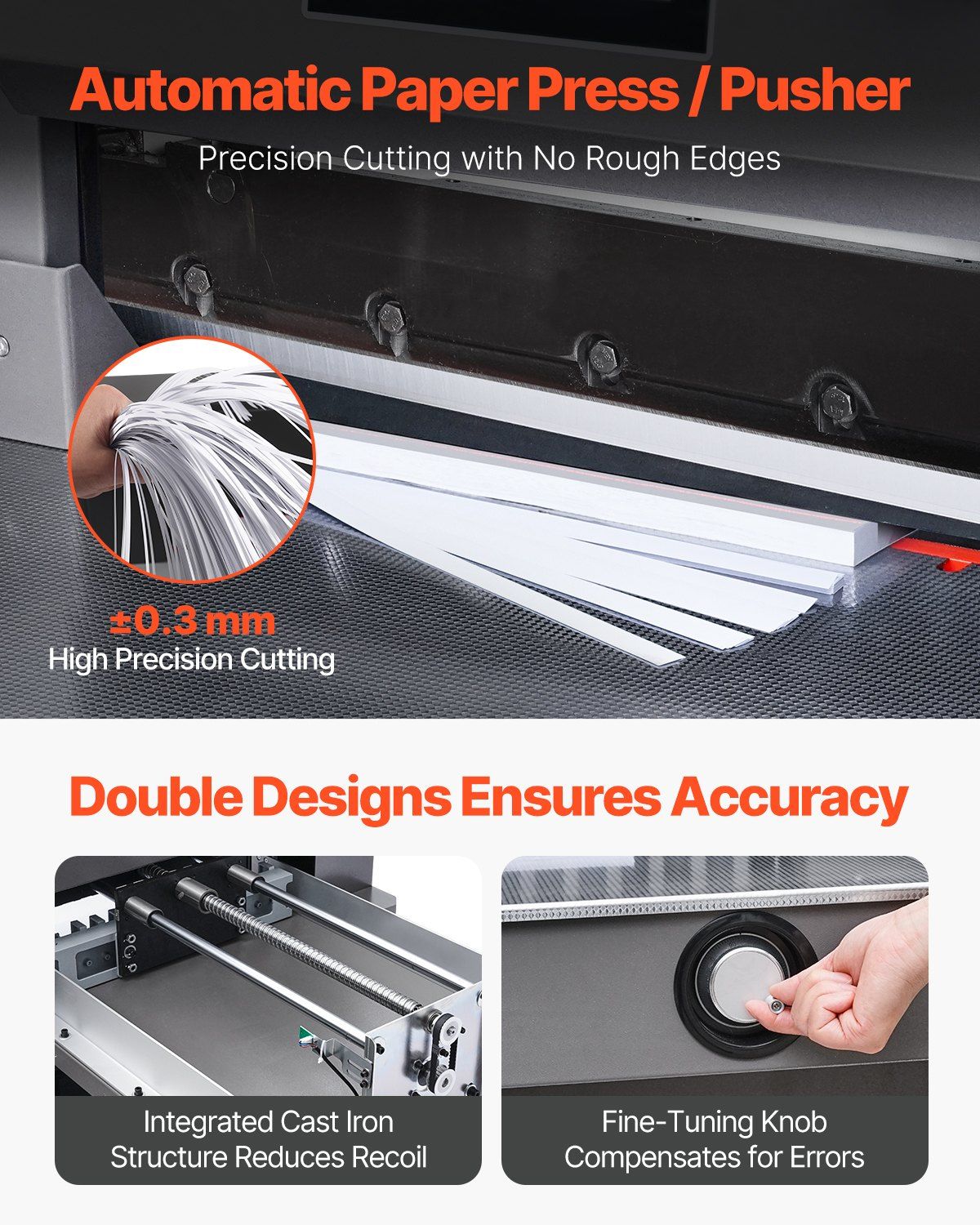 Electric Paper Cutter 20.3" (515mm) 1100W Guillotine with 7" Touchscreen, VEVOR, DOBA-PC203