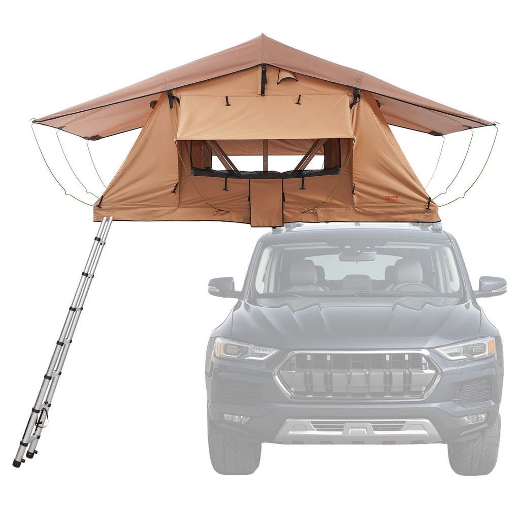 Rooftop Tent 2–3 Person Waterproof with Ladder, Inflatable Pole Camping Tent for SUV & Truck, VEVOR, DOBA-RTT23IP