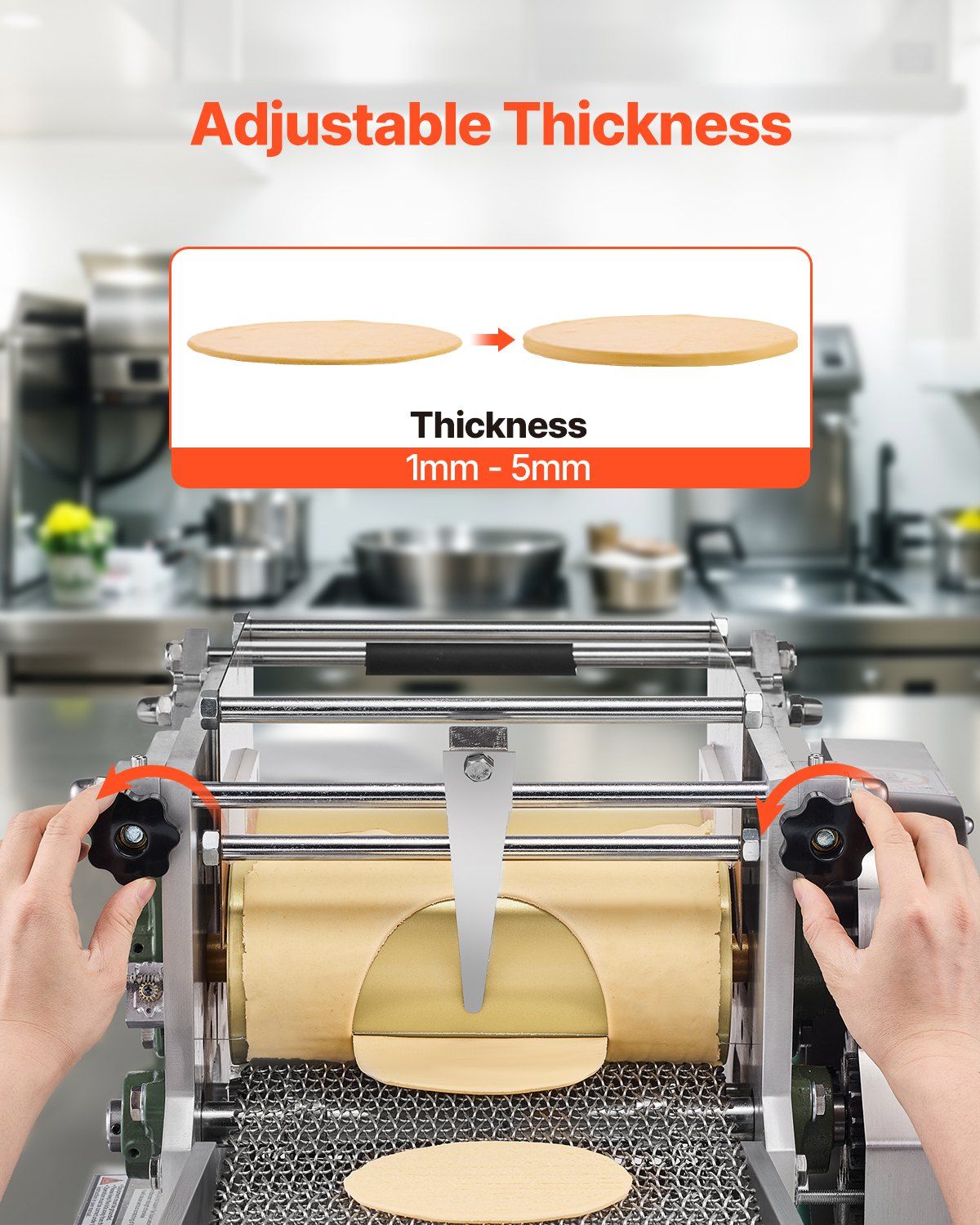 Electric Tortilla Maker, Automatic Corn Tortilla Machine, 5.5" Diameter Cooking Plates, DOBA-TM55