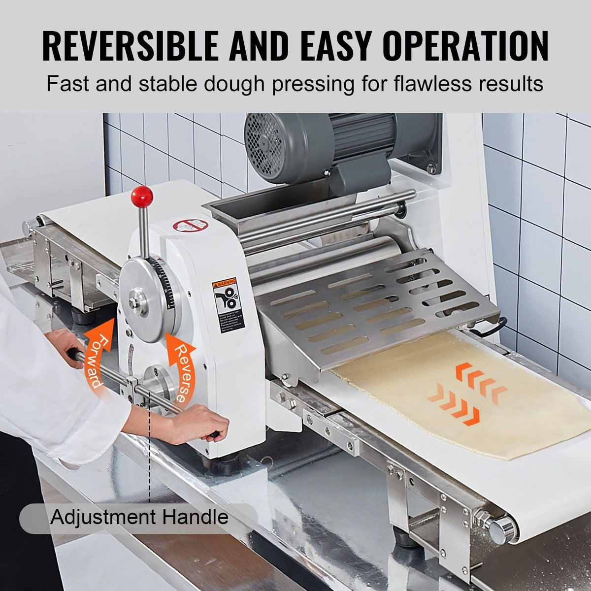 15.7" Commercial Electric Dough Sheeter, Dough Roller Pastry Press Machine for Bakeries & Restaurants, DOBA-DS157