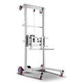 551 lbs Material Lift Winch Stacker, 70" Max Lift Height, Manual Pallet Truck Dolly with Wheels & Adjustable Forks, DOBA-WLT551