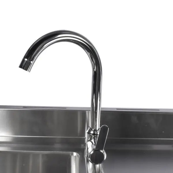 39.4" Stainless Steel Utility Sink, Single Bowl Commercial Sink, Shelves, Drainboard & Hanging Tools, DOBA-US39