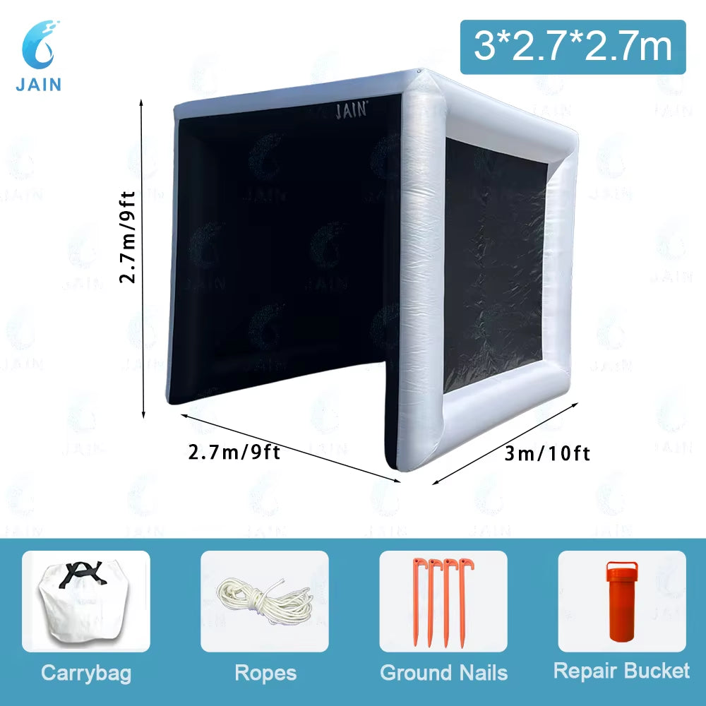 Inflatable Golf Sim Room Swing Golf Practice Cage with Built-In Fan,Oxford Cloth,Golf Simulator Enclosures
