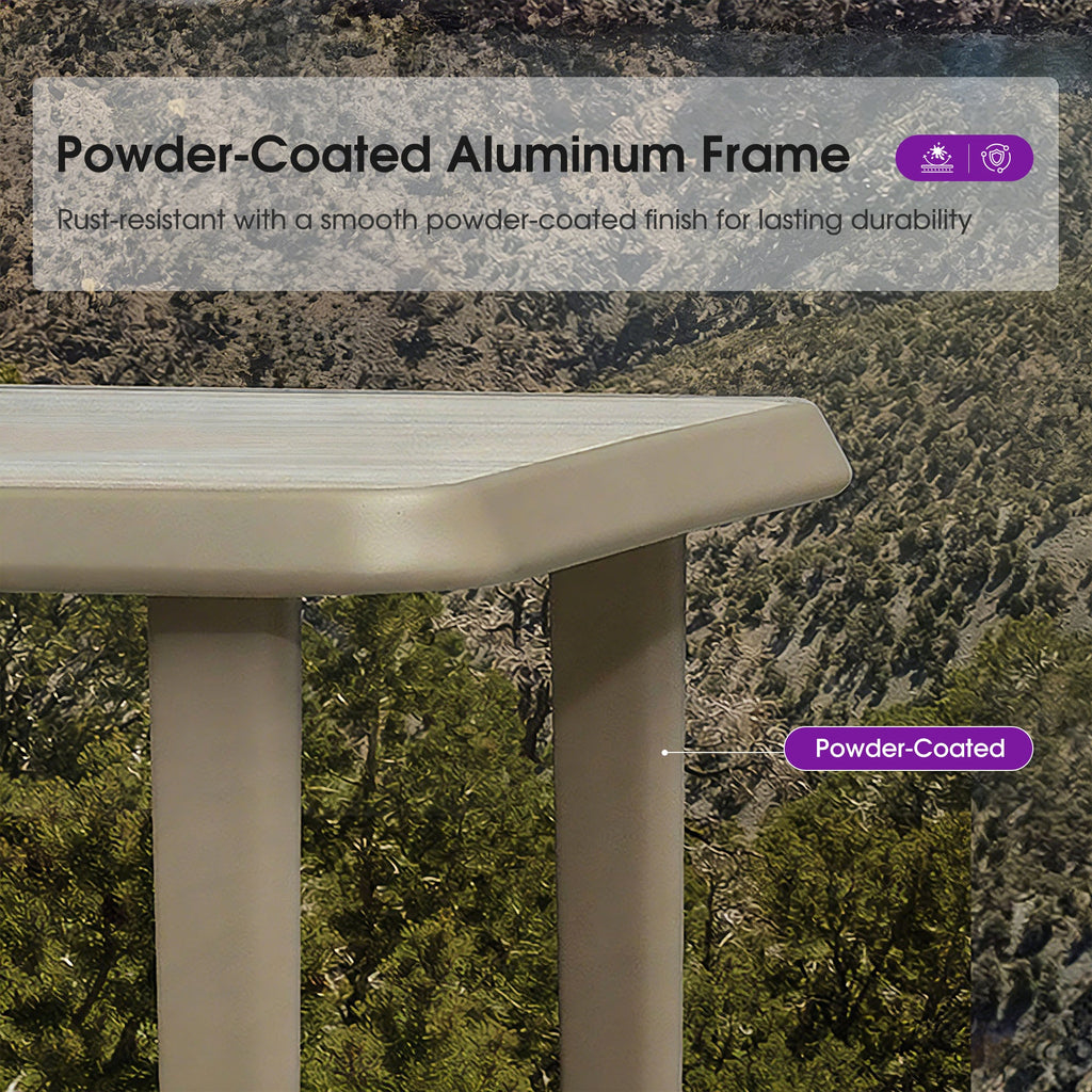 PURPLE LEAF Outdoor Bar Table Patio Dining Table Coffee Kitchen Breakfast Bistro Pub Bar Table for Patio Poolside