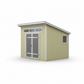 Do-It Yourself 10 Ft. X 7.5 Ft. Modern Lean-To Wood Garden Shed Storage W/ Floor, Windows, and Lock (75 Sq. Ft.)
