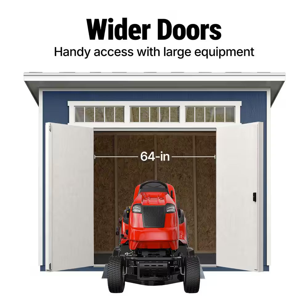 Do-It Yourself 10 Ft. X 7.5 Ft. Modern Lean-To Wood Garden Shed Storage W/ Floor, Windows, and Lock (75 Sq. Ft.)