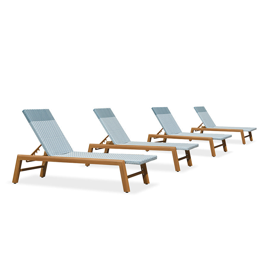 PURPLE LEAF Pool Oversized Lounge Chairs Rattan Aluminium Patio Chaise Lounge Outdoor Adjustable Recliner Finish Loungers Woven PE Sun Chairs for Poolside Deck Beach