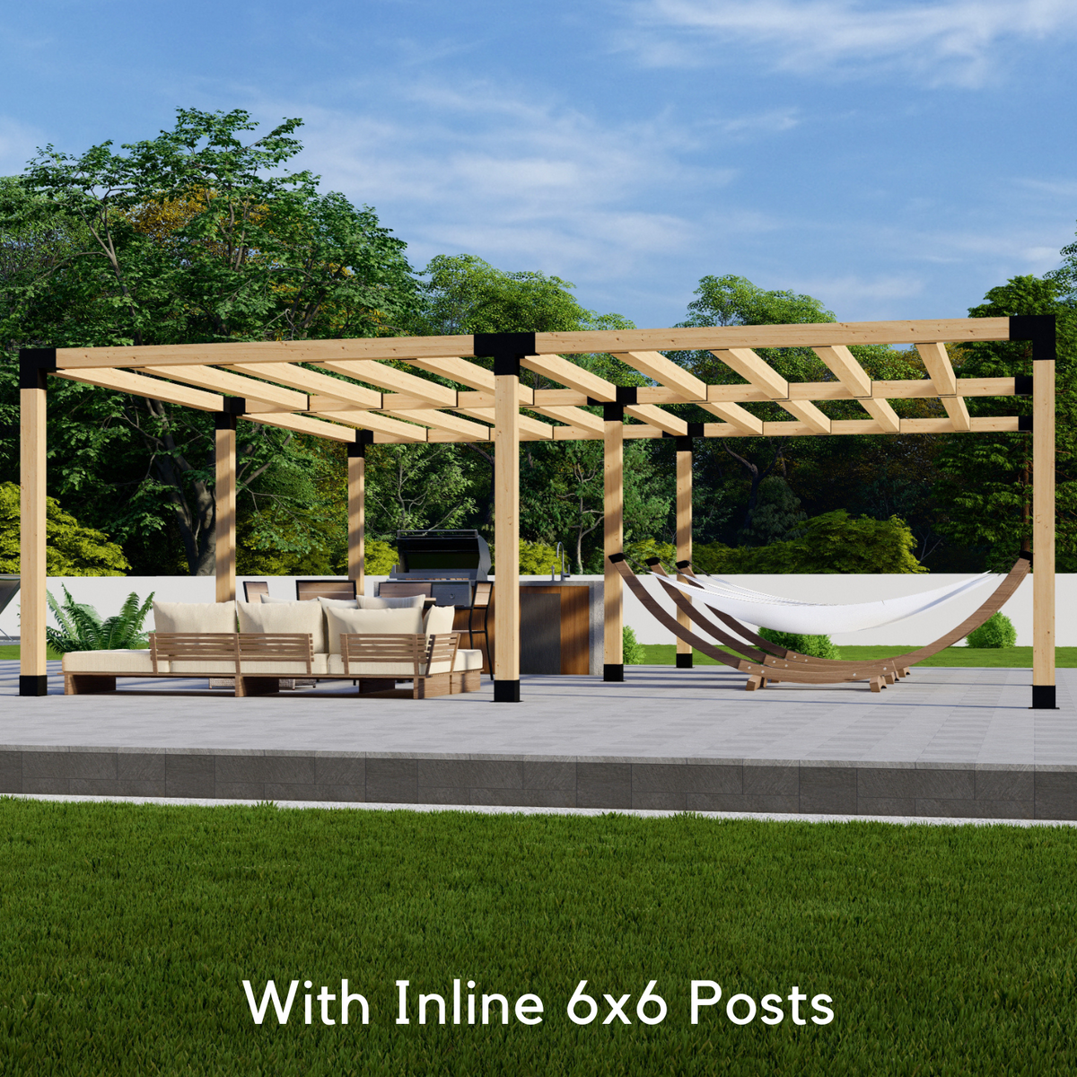Pergola autoportante 18' x 16' avec toit