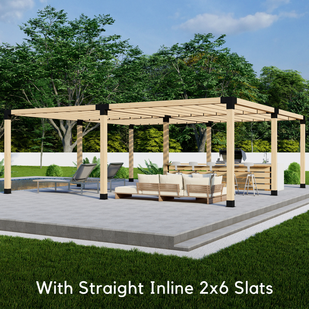 Pergola autoportante 22' x 14' avec toit
