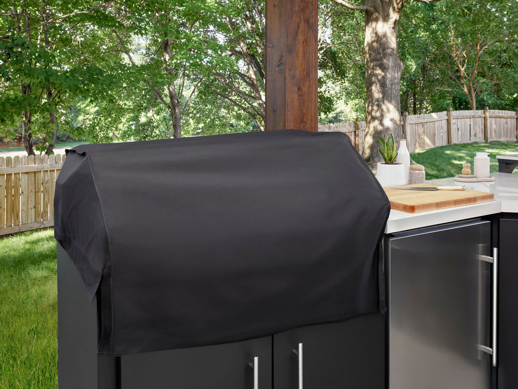 Lancaster | L-Shape Outdoor Kitchen with Built-In Grill & Pizza Oven