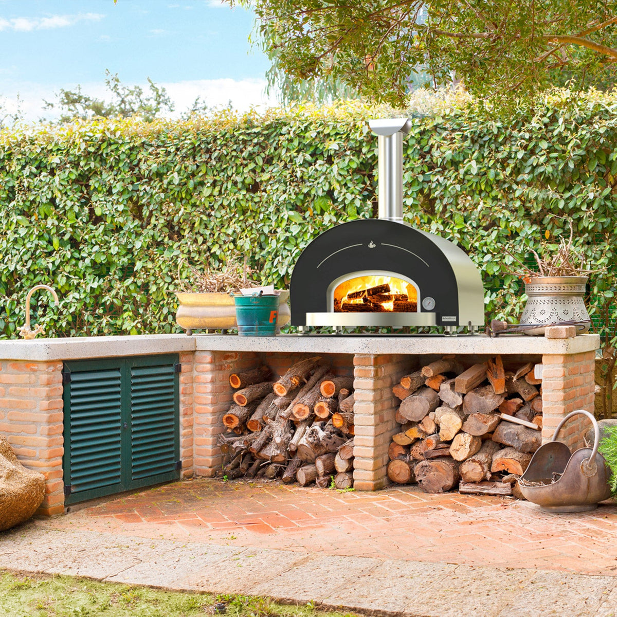 Genio Wood-Fired Pizza Oven 4.0 (Stainless/Black)