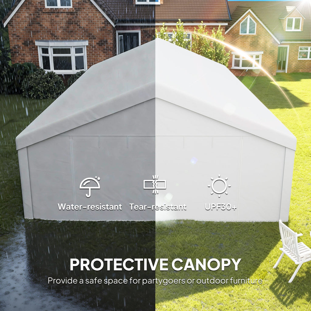 20' x 40' Heavy Duty Party Tent and Carport with 12 Sidewalls, White