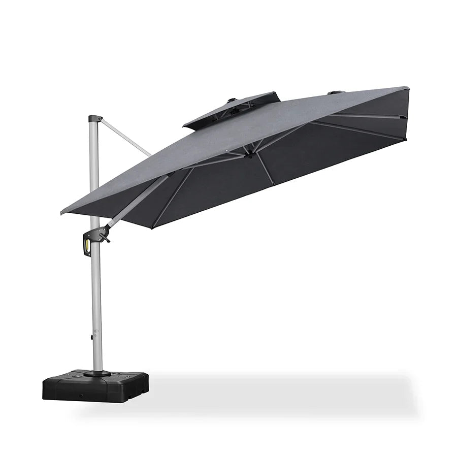 PURPLE LEAF – Parasol de terrasse Premium Classic SUNBRELLA déporté