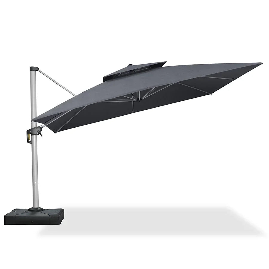 PURPLE LEAF – Parasol de terrasse Premium Classic SUNBRELLA déporté
